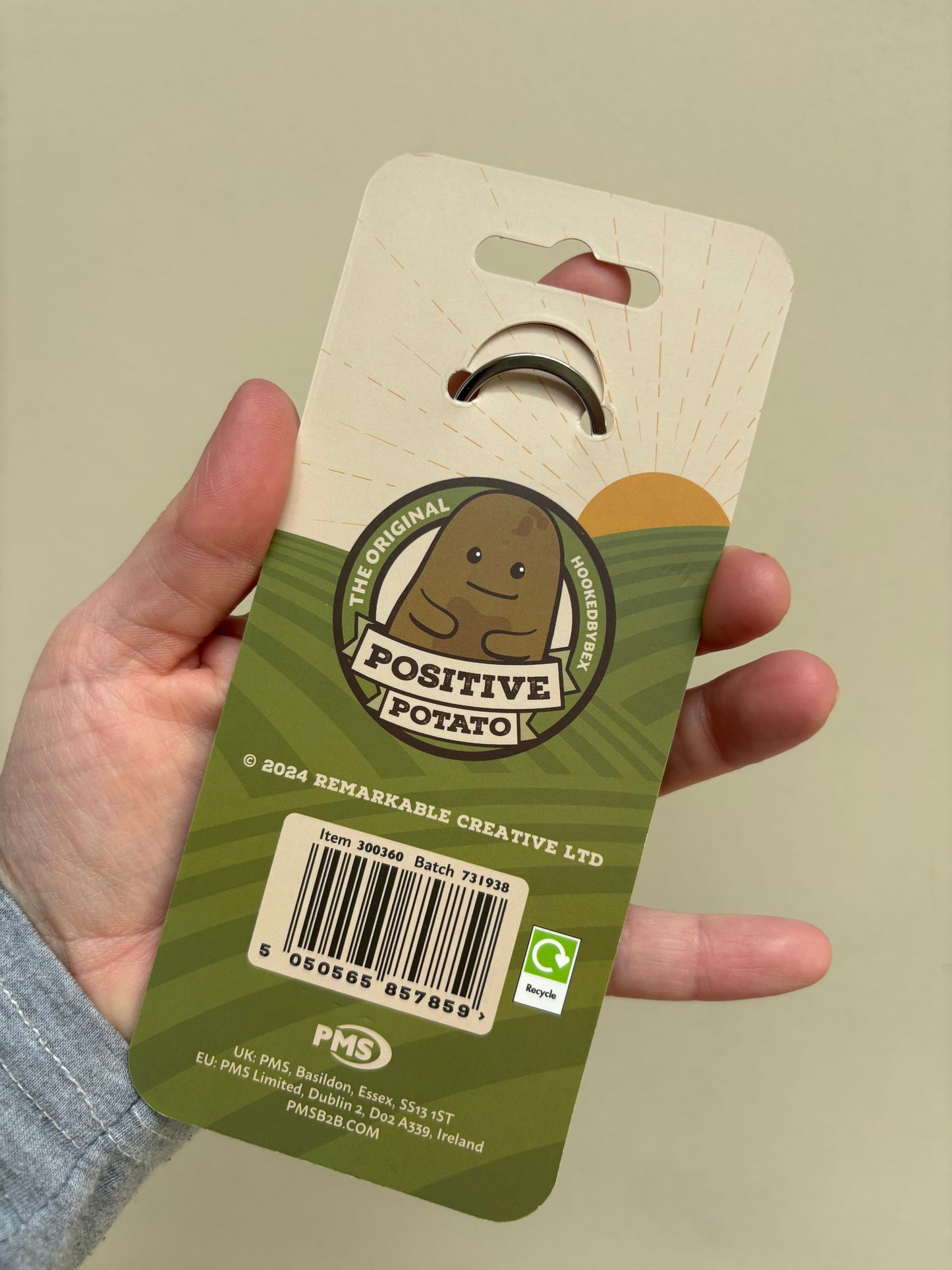 2D Positive Potato keyring