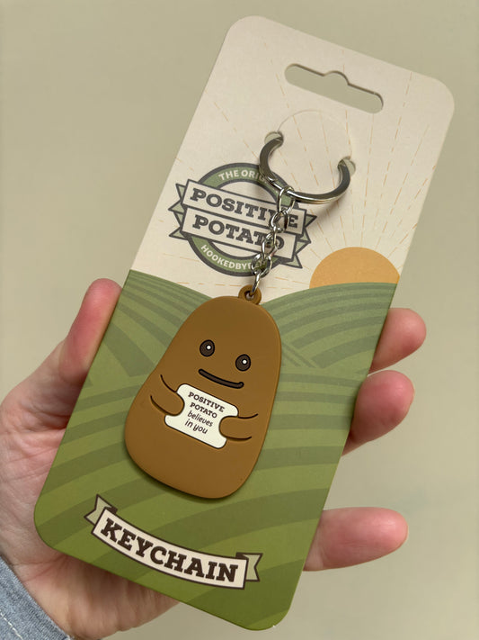 2D Positive Potato keyring