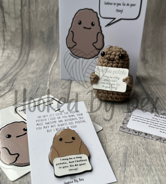 Steve the Positive Potato Enamel Pin