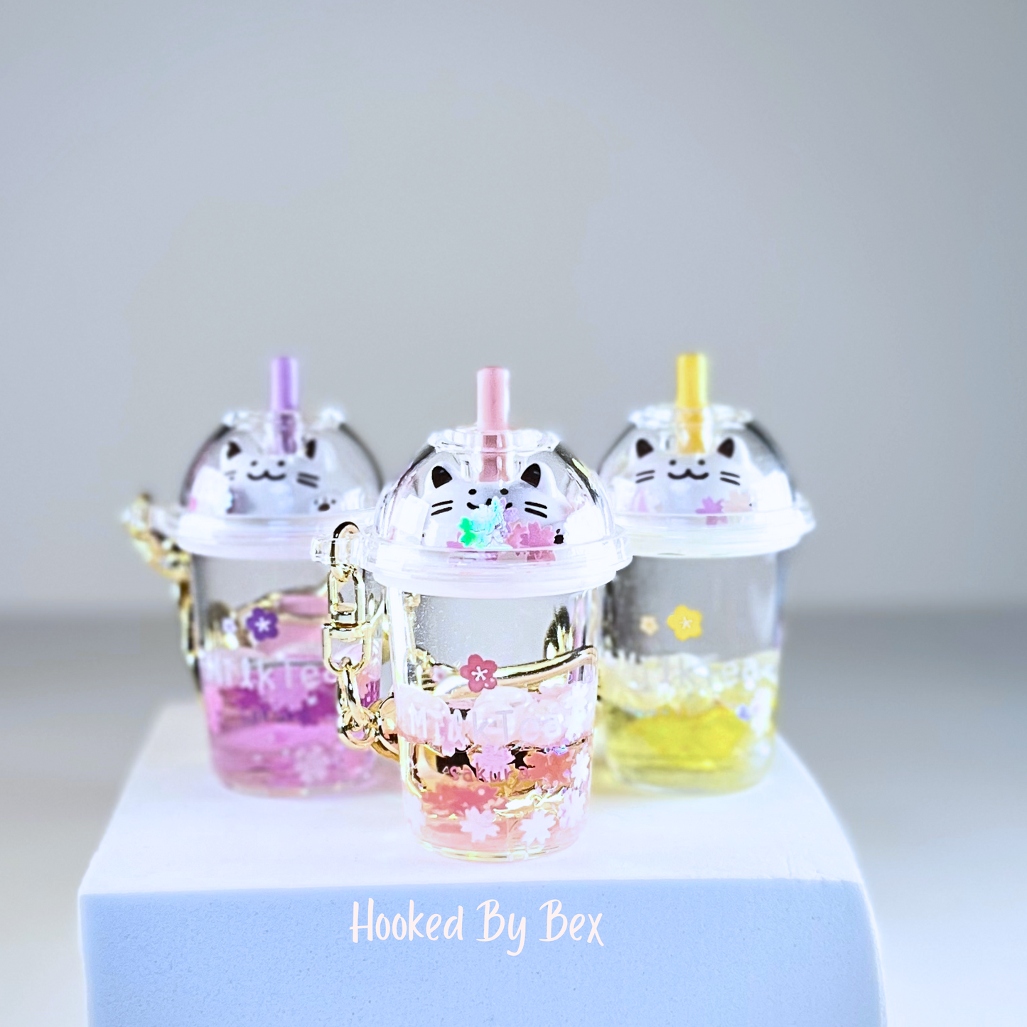 Kenji cat boba tea keyring