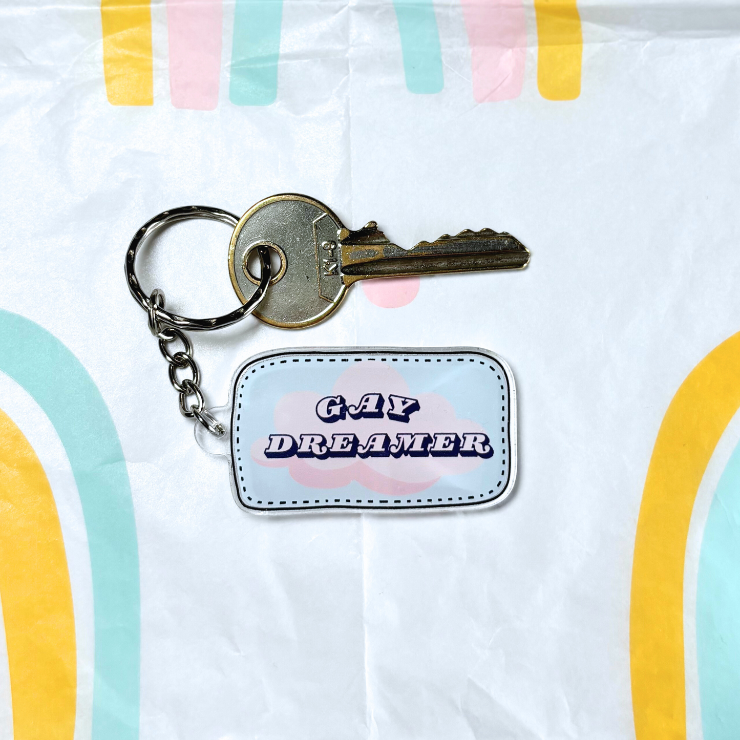 Gay Dreamer acrylic keyring