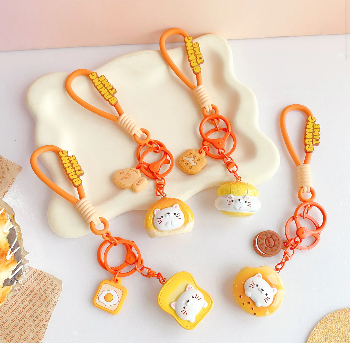 Kenji bakery cats keyring