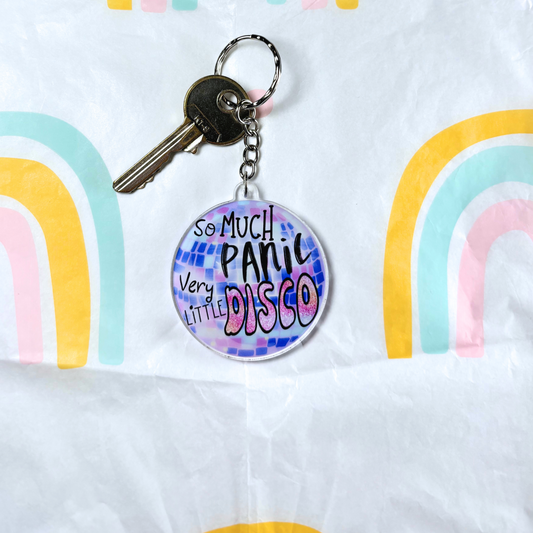 So much panic, very little disco - keyring