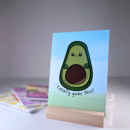 Cute and fun postcard pack with wooden stand