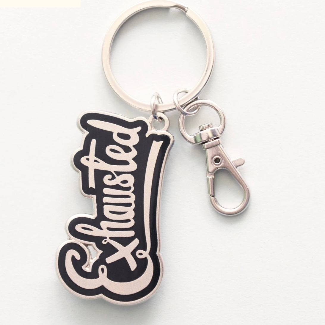 Exhausted enamel keyring