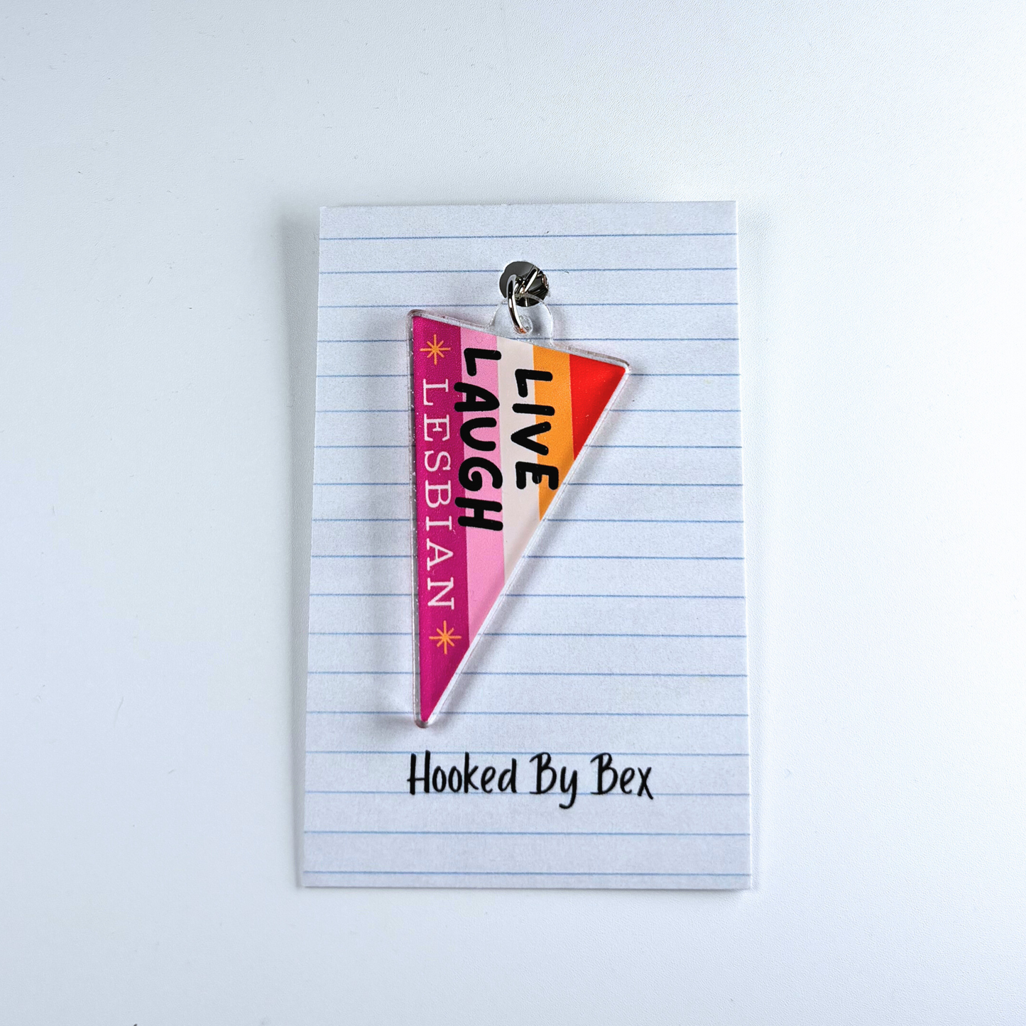 Live, Love, Lesbian acrylic keyring