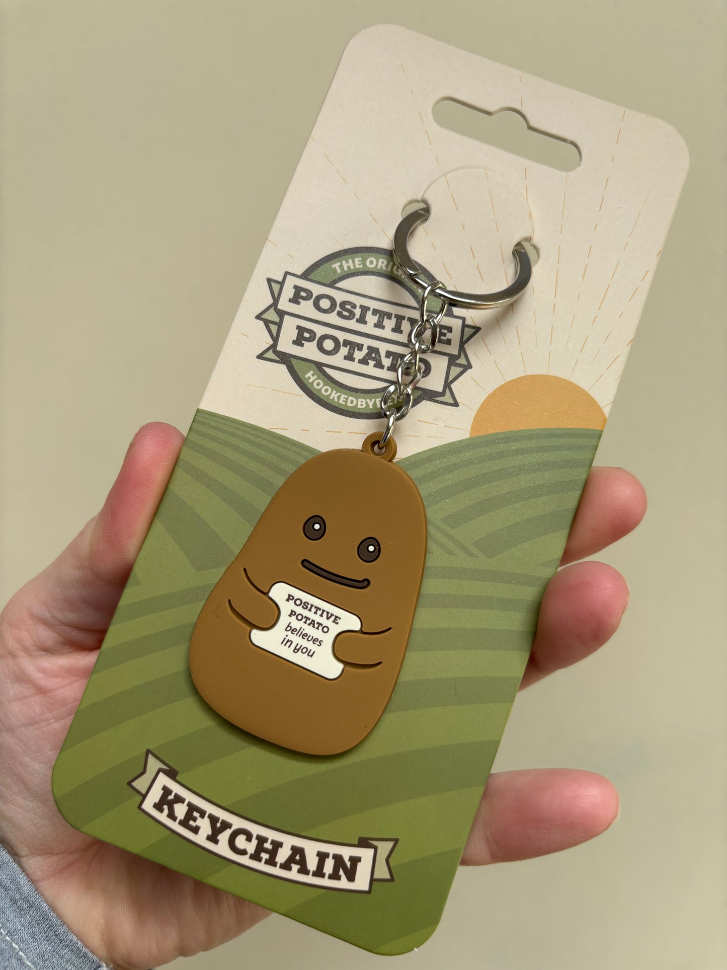 2D Positive Potato keyring
