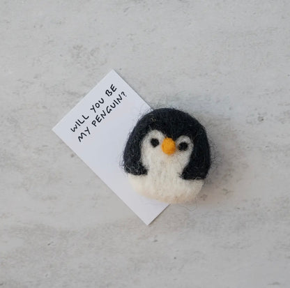 You're Flippin' Fantastic Wool Felt Penguin