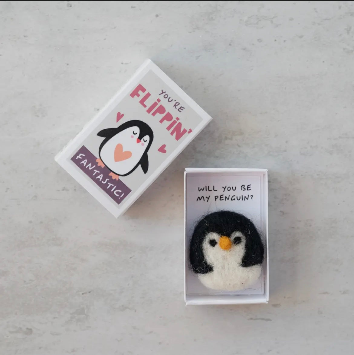 You're Flippin' Fantastic Wool Felt Penguin