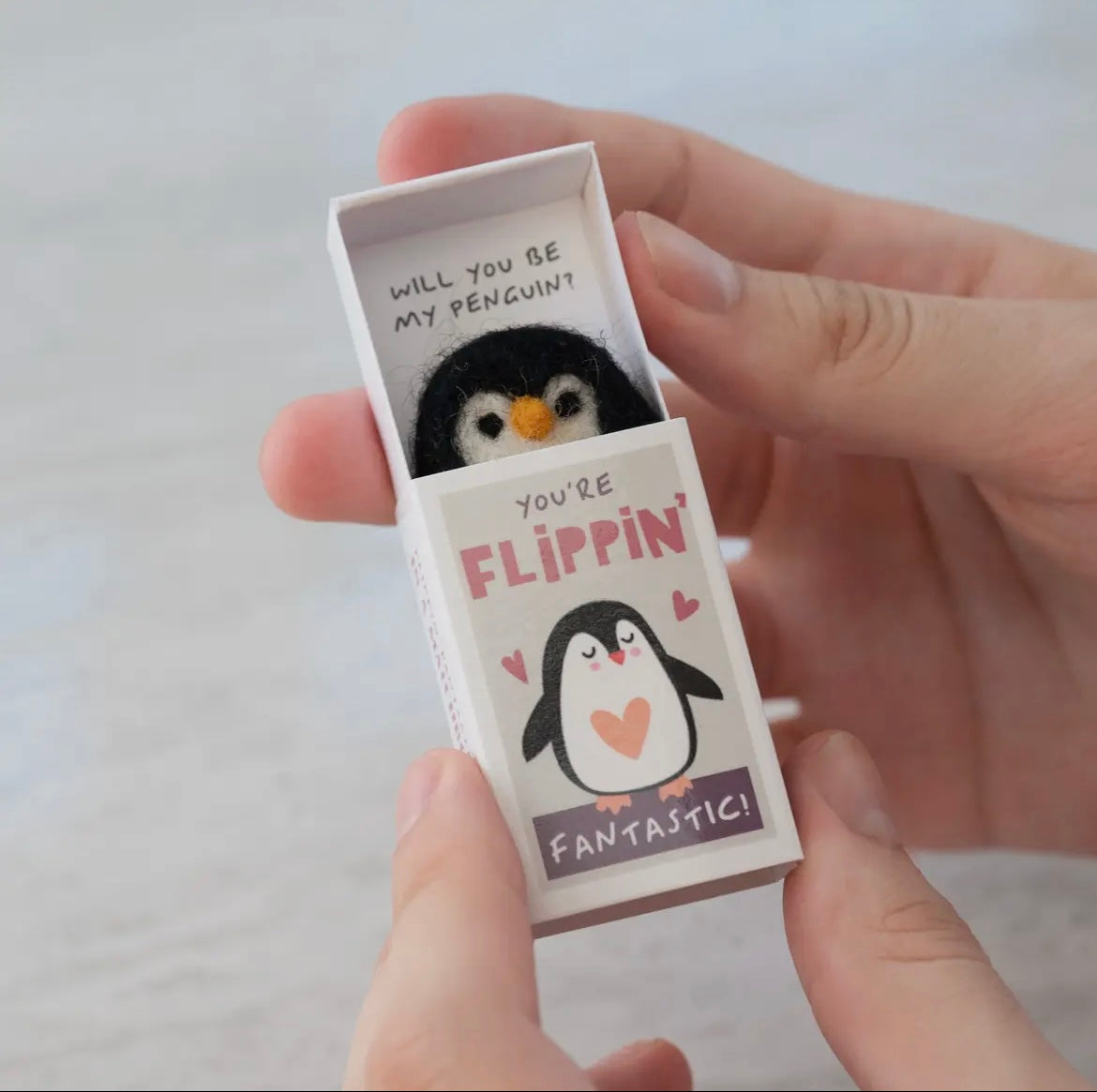 You're Flippin' Fantastic Wool Felt Penguin