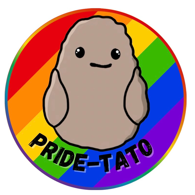 Pride-tato acrylic pin