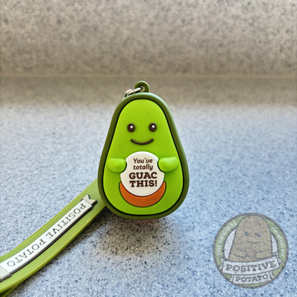 Awesome Avo 3D keychain with wrist strap
