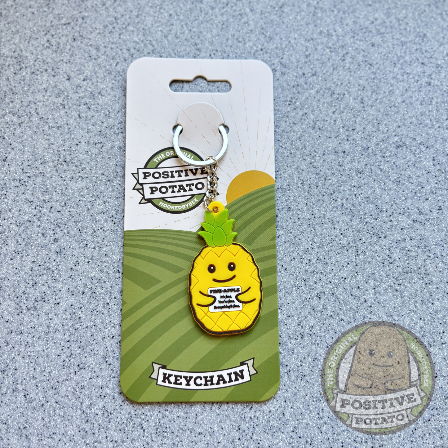 Fine-apple 2D keychain