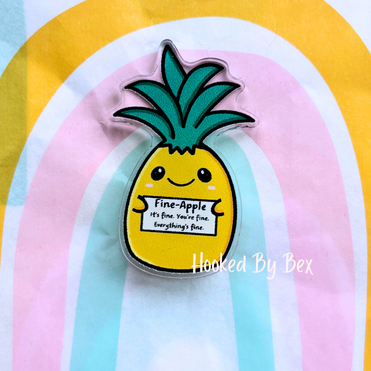 Fine-Apple acrylic pin badge